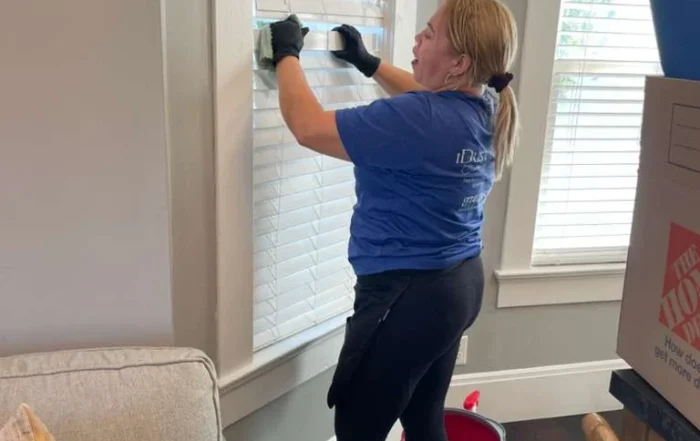 Cleaner cleaning living room in massachusetts