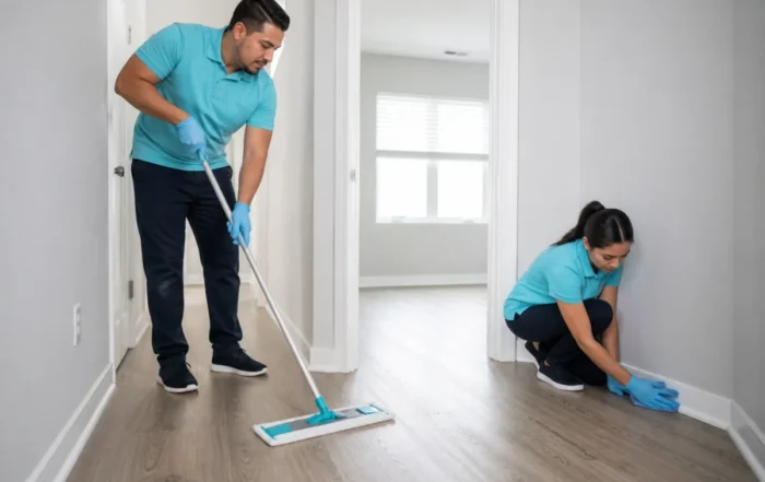 Move cleaning floors baseboards